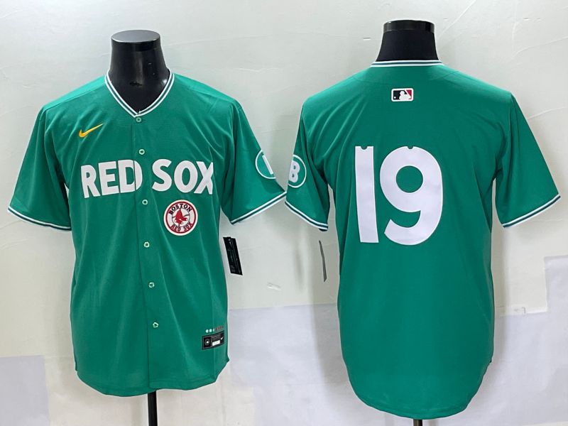 Men 2025 Boston Red Sox #19 No Name Dark Green Joint Name Nike MLB Jersey style 10->boston red sox->MLB Jersey